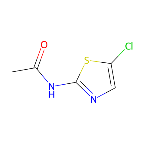 2-乙酸胺基-5-氯噻唑结构图
