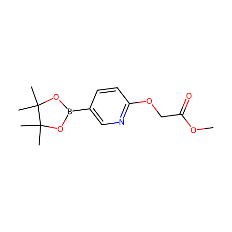 6-(2-甲氧基-2-氧代乙氧基)-3-吡啶硼酸频哪醇酯结构图