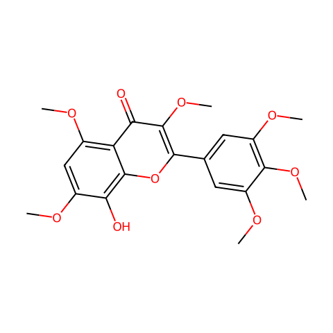8-Hydroxy-3,5,7,3',4',5'-hexamethoxyflavone结构图
