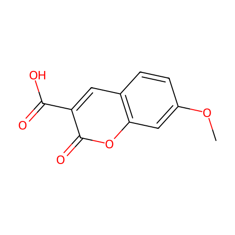 7-甲氧基香豆素-3-羧酸结构图