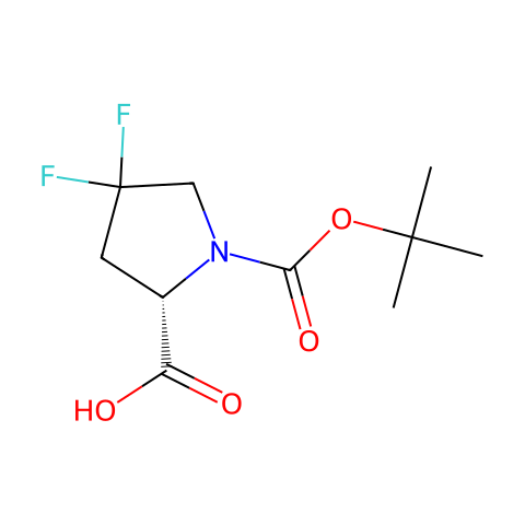 N-Boc-4,4-二氟-L-脯氨酸结构图