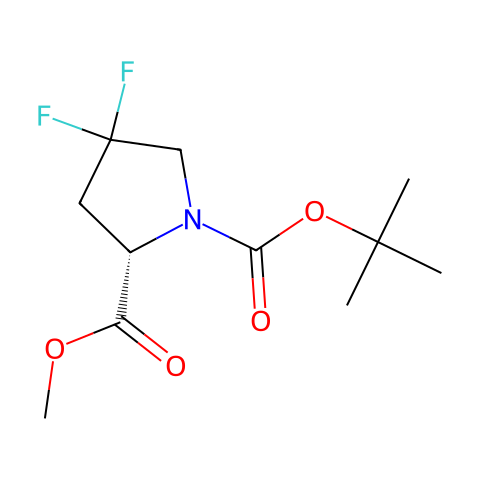 N-Boc-4,4-二氟-L-脯氨酸甲酯结构图