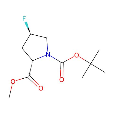 N-Boc-反式-4-氟-L-脯氨酸甲酯结构图