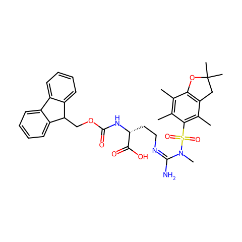 Fmoc-D-norArg(Me,pbf)-OH结构图