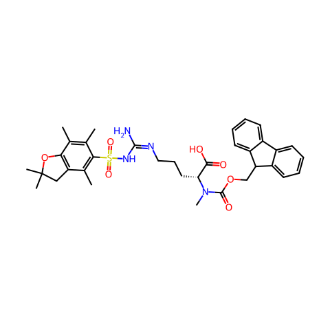 FMOC-N-ME-D-ARG(PBF)-OH结构图
