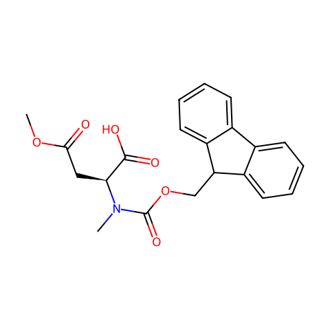 FMOC-N-ME-ASP(OME)-OH结构图