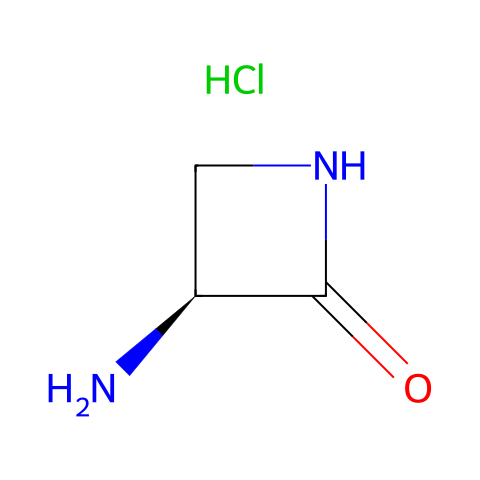 (3S)-3-aminoazetidin-2-one hydrochloride结构图