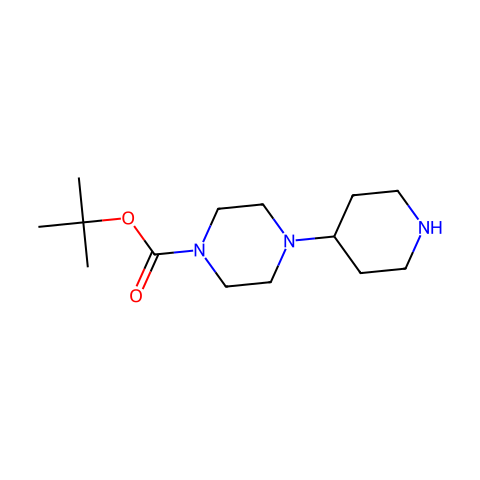 1-Boc-4-(4-哌啶基)哌嗪结构图