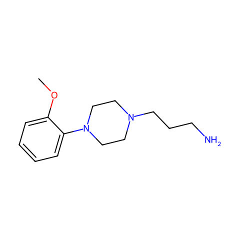 1-(3-氨基丙基)-4-(2-甲氧基苯基)哌嗪结构图