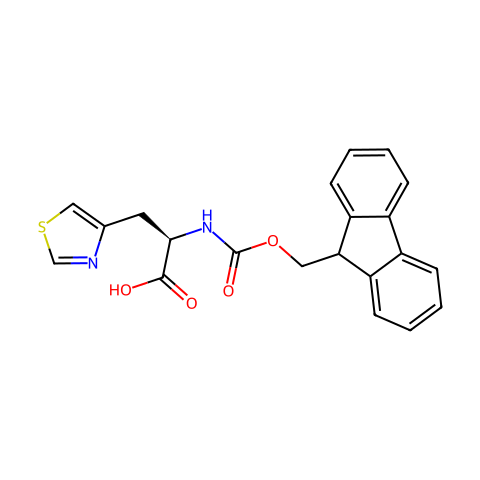 Fmoc-d-4-噻唑基丙氨酸结构图