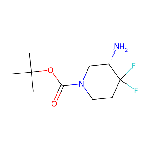 (3S)-3-氨基-4,4-二氟哌啶-1-甲酸叔丁酯结构图