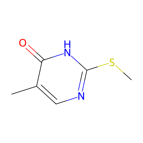 5-甲基-2-(甲巯基)嘧啶-4(3H)-酮结构图