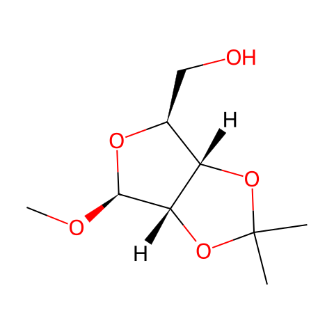 Methyl 2,3-O-Isopropylidene-β-L-ribofuranoside结构图