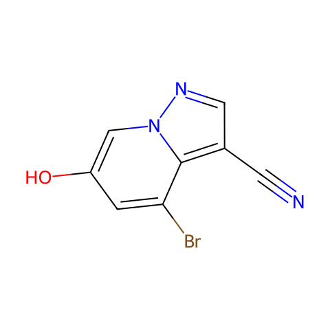 4-bromo-6-hydroxypyrazolo[1,5-a]pyridine-3-carbonitrile结构图