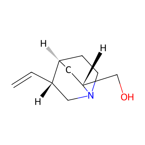 (1S,2R,5R)-2-(羟甲基)-5-乙烯基奎宁环结构图