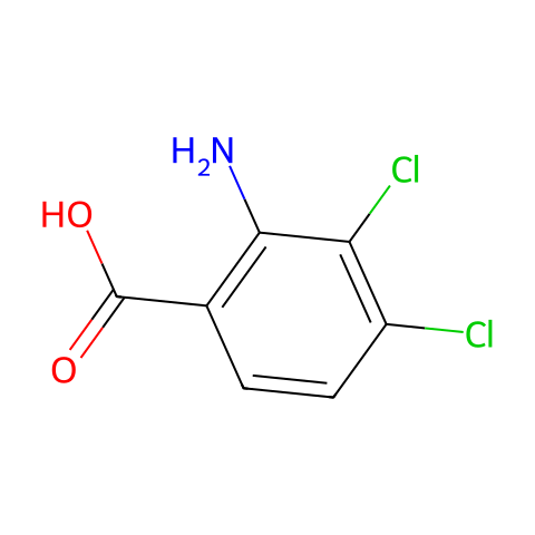 2-Amino-3,4-dichlorobenzoicacid结构图