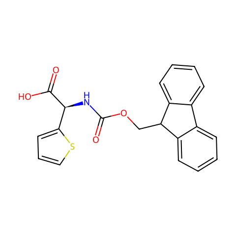 FMOC-(S)-2-(2-噻吩基)-甘氨酸结构图