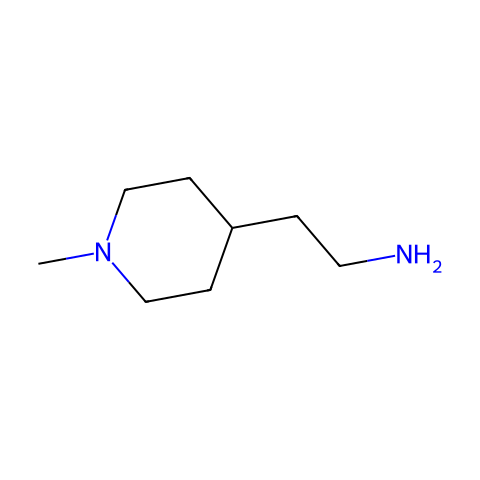 N-甲基-4-(2-氨基乙基)哌啶结构图