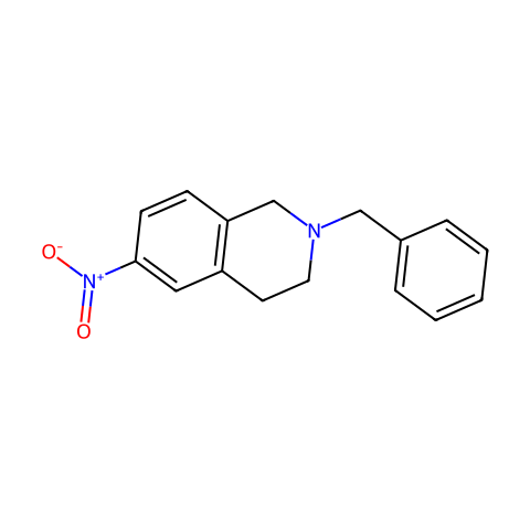 2-benzyl-6-nitro-1,2,3,4-tetrahydroisoquinoline结构图