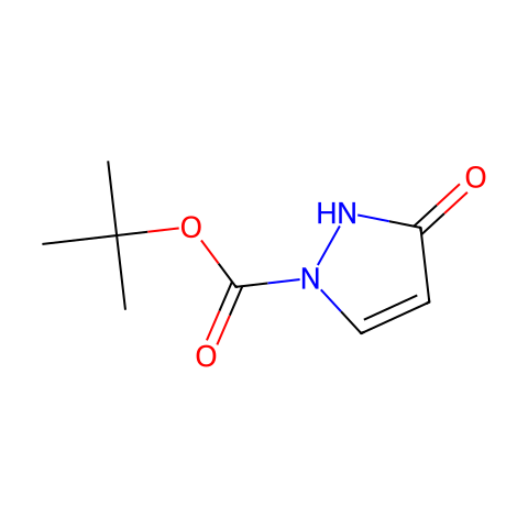 tert-butyl 3-oxo-2,3-dihydro-1H-pyrazole-1-carboxylate结构图