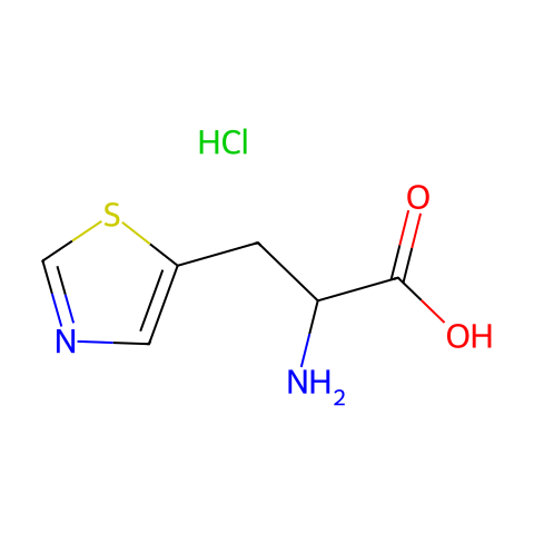 2-氨基-3-(噻唑-5-基)丙酸盐酸盐结构图