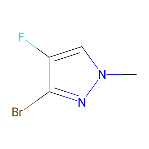 3-bromo-4-fluoro-1-methyl-1H-pyrazole结构图