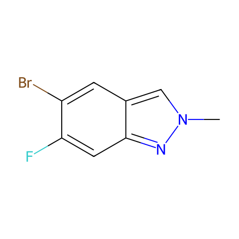 2H-Indazole, 5-bromo-6-fluoro-2-methyl-结构图