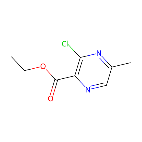 Ethyl 3-chloro-5-methylpyrazine-2-carboxylate结构图
