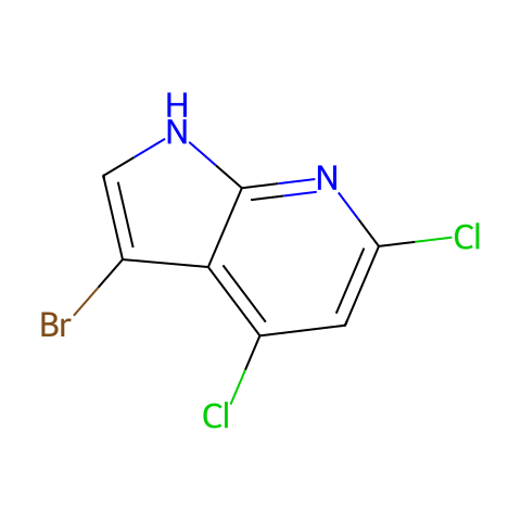 3-bromo-4,6-dichloro-1H-pyrrolo[2,3-b]pyridine结构图