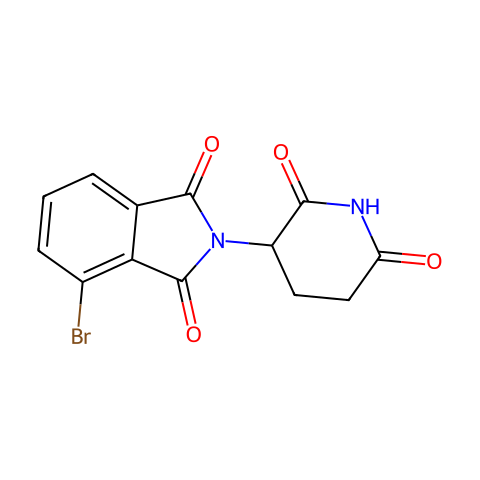 4-溴-2-(2,6-二氧代哌啶-3-基)异吲哚啉-1,3-二酮结构图