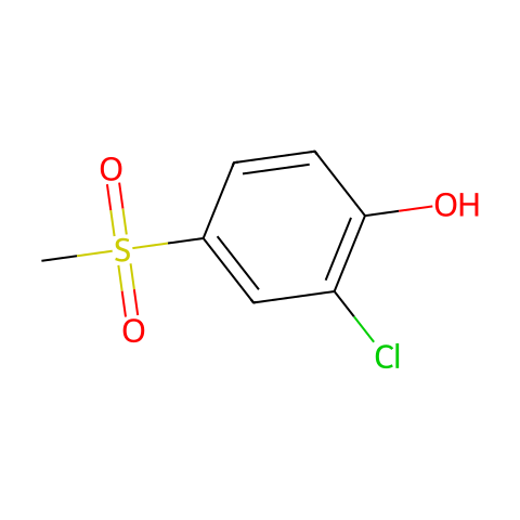 2-CHLORO-4-(METHYLSULFONYL)PHENOL结构图