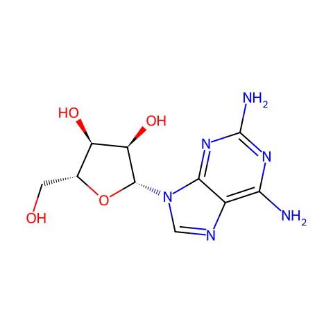 2-氨基腺嘌呤核苷结构图