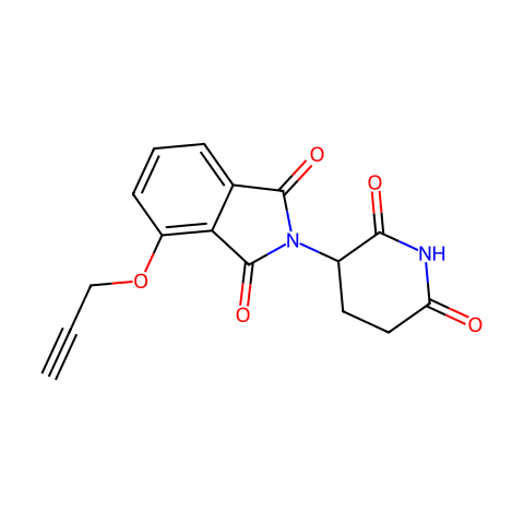 Thalidomide-propargyl,PROTAC的“ click”脑神经配体结构图