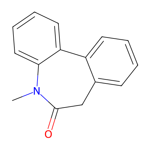 5-甲基-5H-二苯并[B,D]氮杂卓-6(7H)-酮结构图