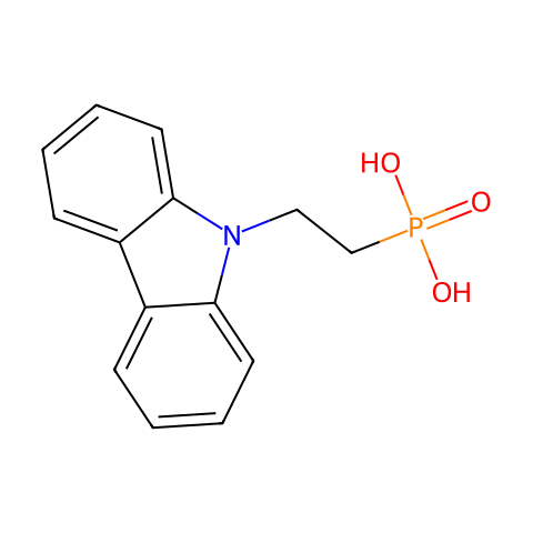 [2-(9H-咔唑-9-基)乙基]膦酸结构图