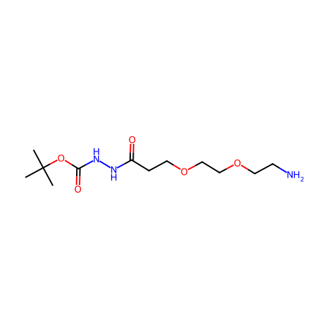 氨基PEG2-t-Boc酰肼结构图