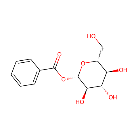 Benzoyl β-D-glucopyranoside结构图