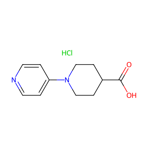 1-(4-吡啶基)-4-哌啶羧酸 单盐酸盐结构图