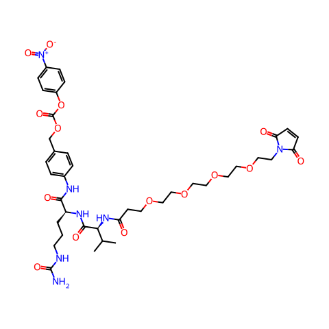 Mal-PEG4-Val-Cit-PAB-PNP结构图
