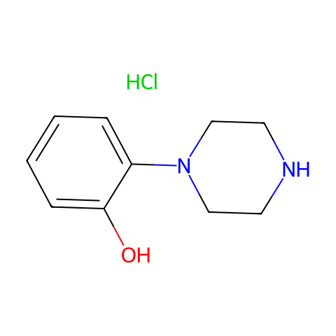 1-(2-羟基苯基)哌嗪盐酸盐结构图