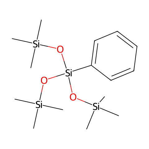 1,1,1,5,5,5-六甲基-3-苯基-3-(三甲基硅氧基)三硅氧烷结构图