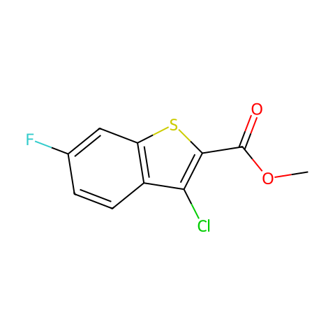 3-氯-6-氟苯并[b]噻吩-2-羧酸甲酯结构图