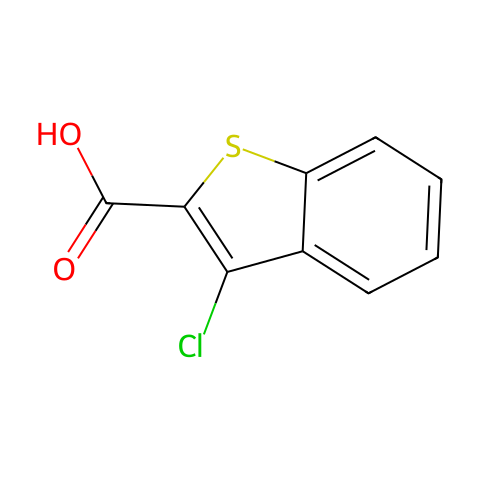 3-氯苯并[b]噻吩-2-甲酸结构图