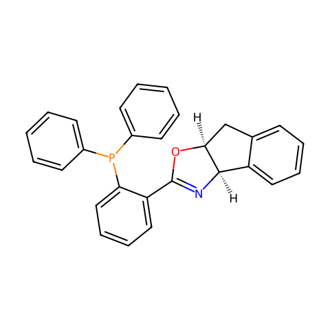 (3aR,8aS)-2-(2-(二苯基膦基)苯基)-3a,8a-二氢-8H-茚并[1,2-d]噁唑结构图