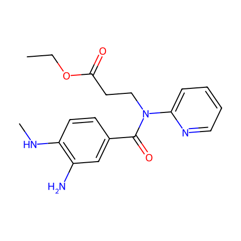 N-[3-amino-4-(methylamino)benzoyl]-N-2-pyridinyl-β-Alanine, ethyl ester结构图