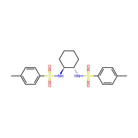 (1S,2S)-(-)-N,N'-二-p-对甲苯磺酰 -1,2-环己二胺结构图