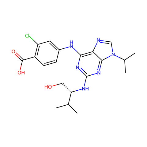 Purvalanol B,CDK2抑制剂结构图