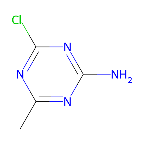 4-Chloro-6-methyl-1,3,5-triazin-2-amine结构图
