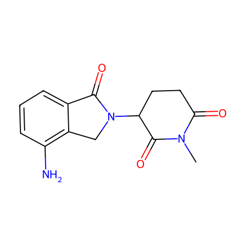 3-(4-氨基-1-氧代异吲哚啉-2-基)-1-甲基哌啶-2,6-二酮结构图