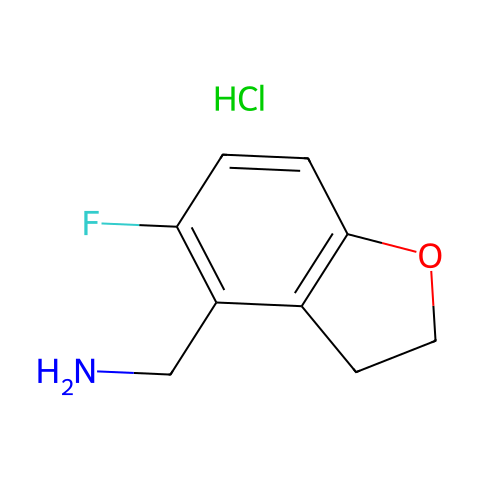 (5-fluoro-2,3-dihydrobenzofuran-4-yl)methanamine;hydrochloride结构图